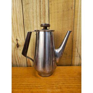 Vintage International Decorator Stainless Steel Coffee or Tea Pot